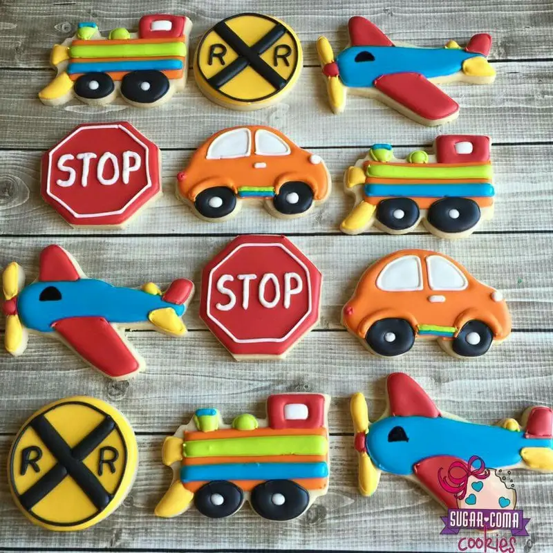 Transportation-Themed Cookie Cutters – Vehicle Shapes Set 1