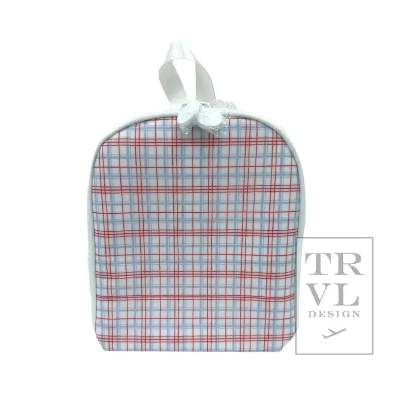 Trvl Bring It! Classic Red Plaid Insulated Lunch Bag 1