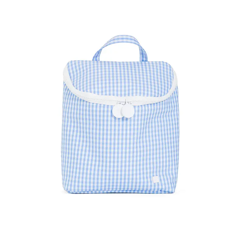Trvl Take Away Insulated Lunch Bag – Sky Gingham 1