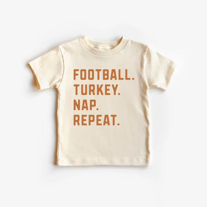 Turkey Nap Football Thanksgiving Graphic Shirt For Boys And Girls 1