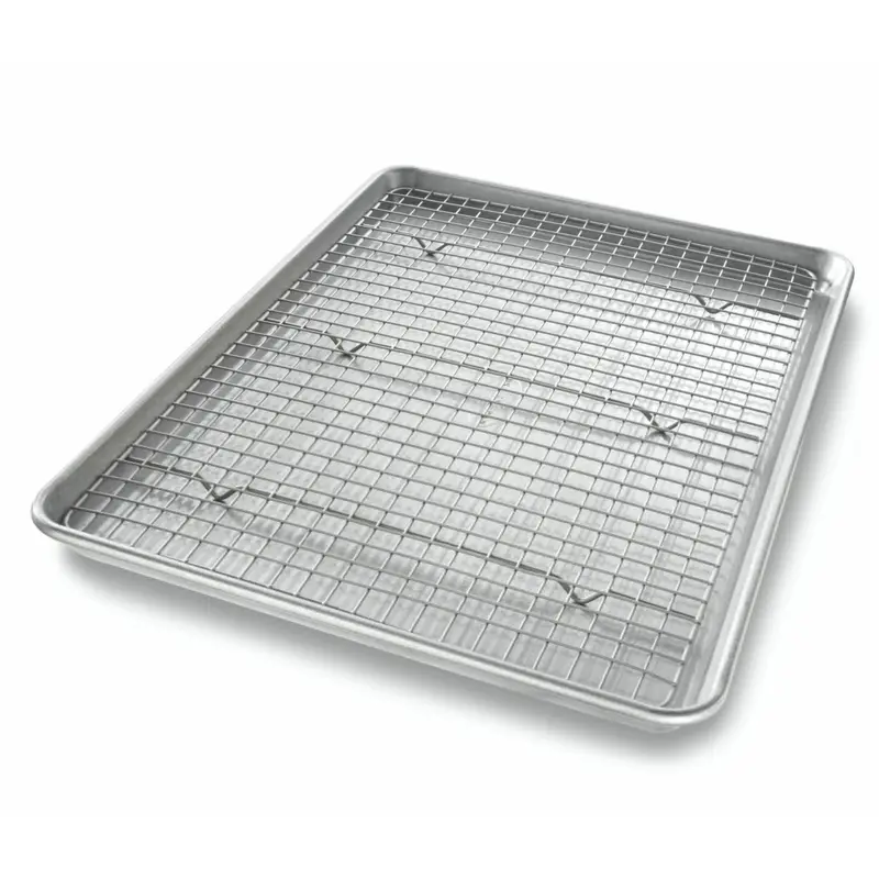 Usa Pan Nonstick Half Sheet Pan With Cooling Rack (17.25" X 12.25") 1