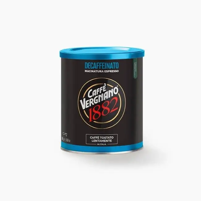 Vergnano Decaffeinato Ground Coffee – 250G Mild Dek Blend 1