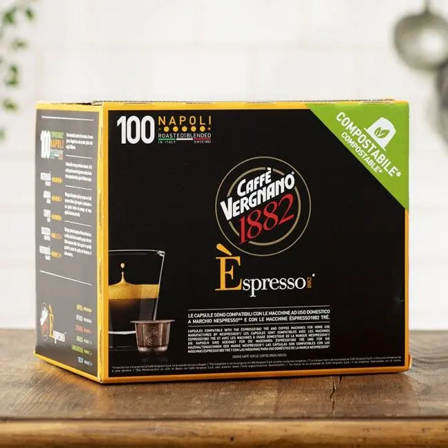 Vergnano Espresso Napoli Compatible Capsules – Value Pack (100-Count) 1