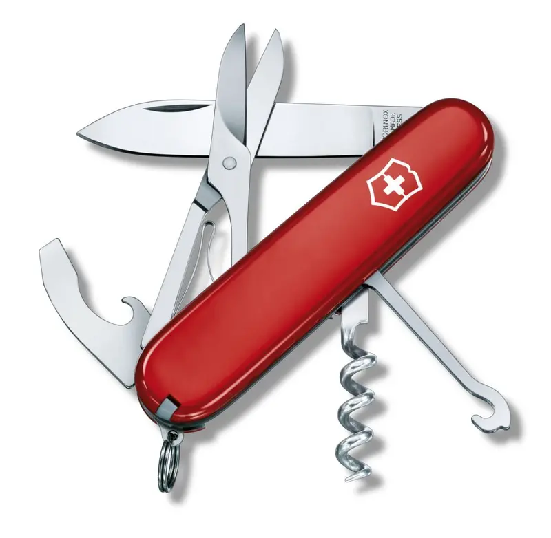 Victorinox Compact Pocket Knife – 91Mm Red Handle 1