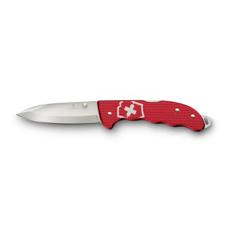 Victorinox Evoke Alox Pocket Knife – Red Aluminum Handle 1