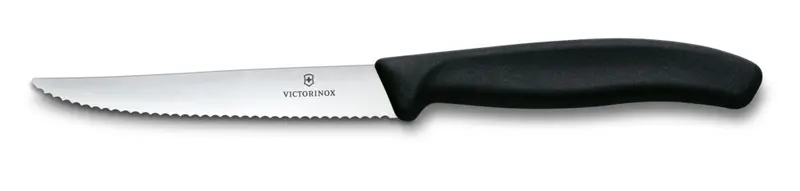 Victorinox Swiss Classic 6-Piece Steak Knife Set – 11 Cm, Wavy Edge, Black Handles 1