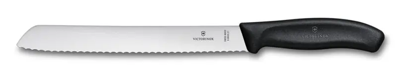Victorinox Swiss Classic Bread Knife – 21 Cm, Wavy Edge, Black Handle, Blister Pack 1