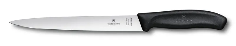 Victorinox Swiss Classic Fillet Knife – 20 Cm, Straight Edge, Black Handle, Blister Pack 1