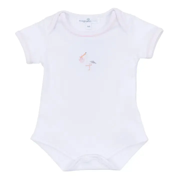 Vintage Stork Pink Ribbed Bodysuit 1