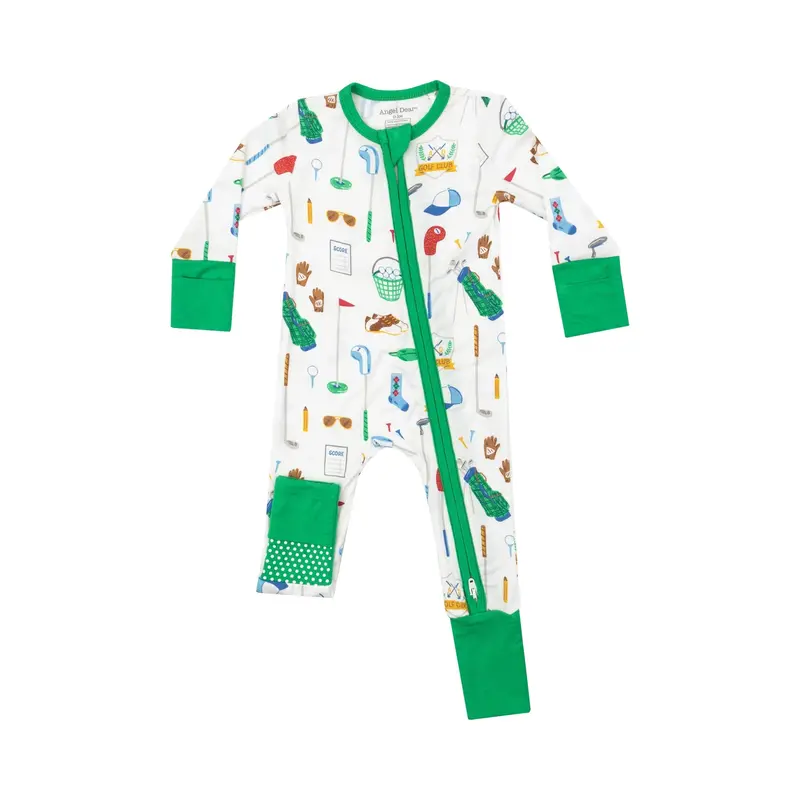 White Golf Club Two-Way Zip Romper 1