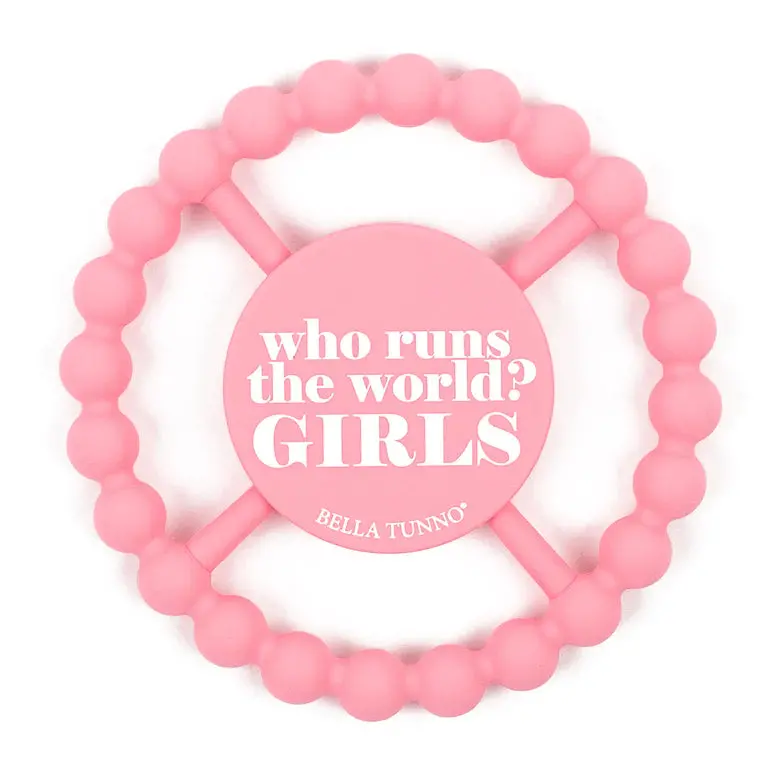 'Who Runs The World?' Happy Teether – Silicone Baby Chew Toy 1