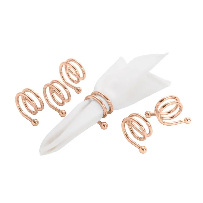 Wolff Spiral Rose Napkin Ring Set – 6-Piece 1