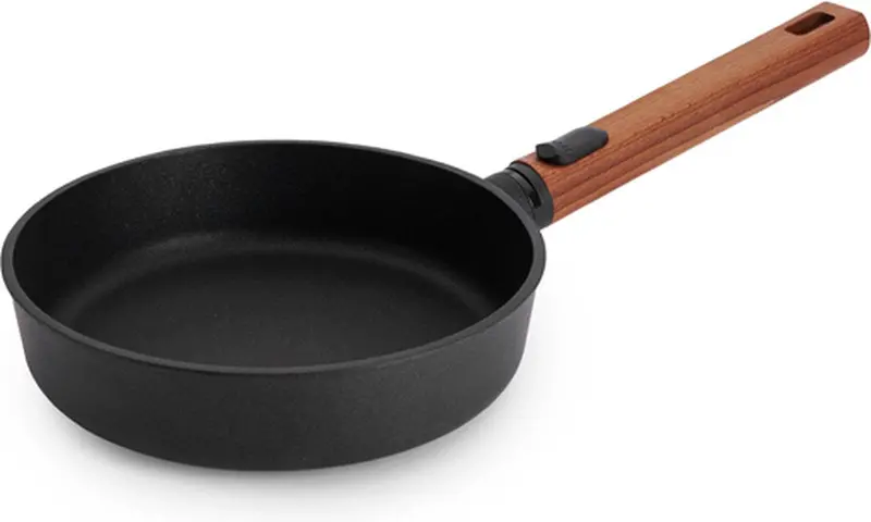 Woll Ecologic Qxr Induction-Safe Frying Pan – 20 Cm, Removable Wooden Handle, Black 1