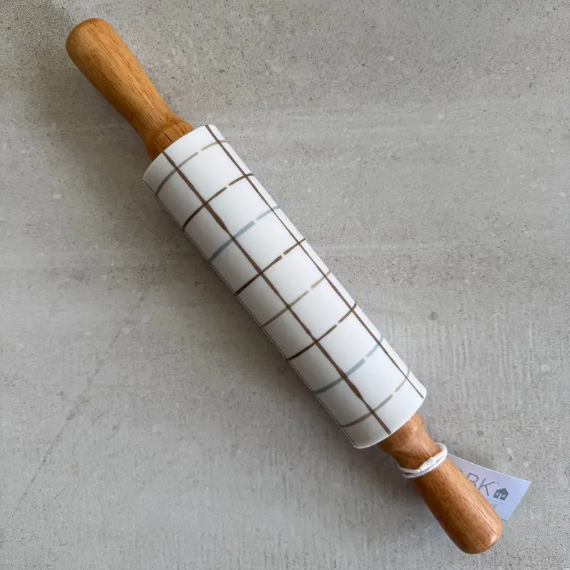 Wood-And-Silicone Dual-Material Rolling Pin For Baking 1
