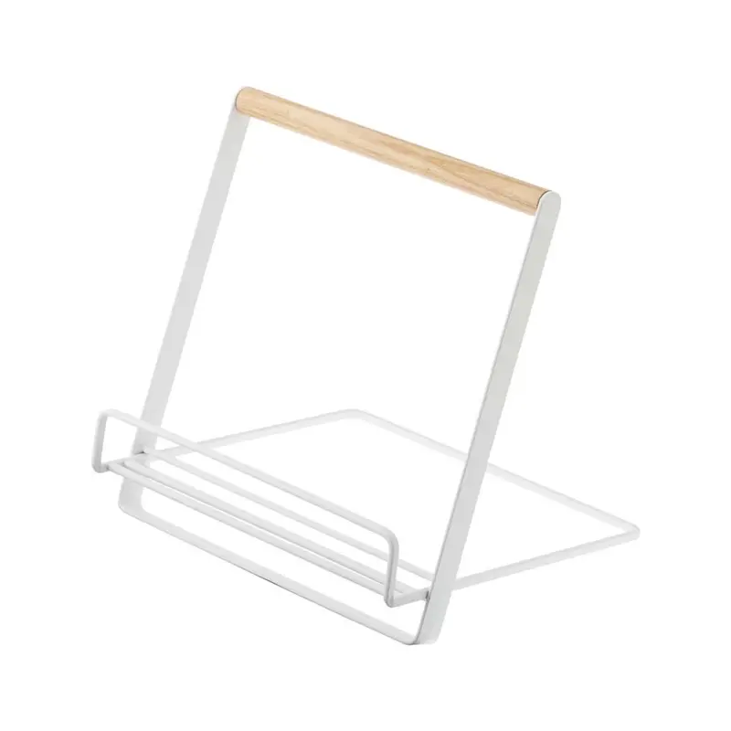 Yamazaki Steel-And-Wood Adjustable Cookbook Or Tablet Stand 1