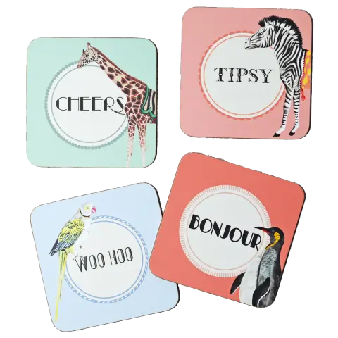 Yvonne Ellen Set Of 4 Mixed-Design Coasters – 9 X 9 Cm 1