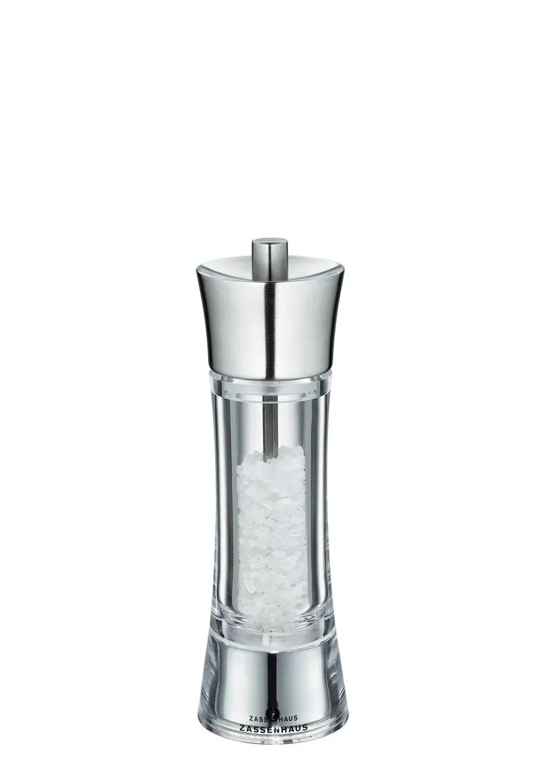 Zassenhaus Aachen Salt Mill – 18 Cm Stainless Steel & Acrylic 1