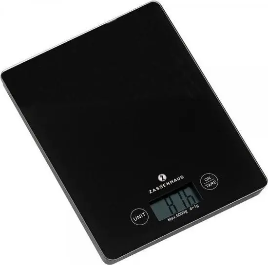 Zassenhaus Balance Digital Kitchen Scale – Sleek Black Precision Weighing 1