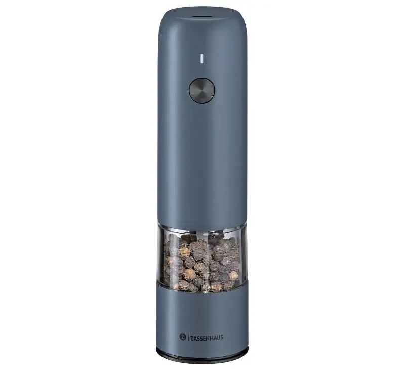Zassenhaus Cologne Electric Pepper Mill – Blue, 14 Cm, Usb Rechargeable Design 1